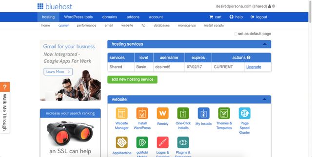 Bluehost Cpanel